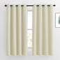 NICETOWN Bedroom Curtains Room Darkening Draperies - Grommet Top Beige Thermal Insulated Energy Saving Privacy Drapes for Apartment/Home Office, 2 Panels, W52 x L63