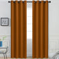 Yakamok Burnt Orange Blackout Curtains with Grommet Orange Room Darkening Thermal Insulated Curtain Set of 2 Drapes for Bedroom Living Room, 52W x 96L,2 Panels