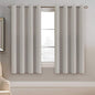 H.VERSAILTEX Light Blocking Curtain for Bedroom/Living Room, Energy Efficient Thermal Insulated Grommet Window Panel Blackout Curtains for Bedroom/Living Room, Stone, 52 by 63 inch Long, One Panel