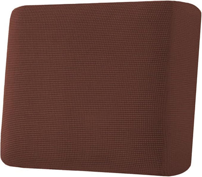 H.VERSAILTEX Super Stretch Individual Seat Cushion Covers Sofa Covers Couch Cushion Covers Slipcover Sets Thick Jacquard Textured Twill Fabric (1 Piece Chair Cushion Cover, Burnt Brick)