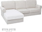 Easy-Going Stretch Sectional Couch Covers 1 Piece Chaise Lounge Slipcover L Shape Separate Cushion Couch Seat Chaise Cover for Both Left/Right Sectional Couch Snow White