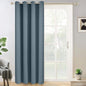 Yakamok Wide Thermal Blackout Patio Door Curtain Panel, Stone Blue Grommet Sliding Door Insulated Curtains, Extra Wide Curtains for Sliding Glass Door, Stone Blue, W52 x L84, 1 Panel