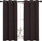 NICETOWN Blackout Curtain Panels for Bedroom Window, Triple Weave Microfiber Energy Saving Thermal Insulated Solid Grommet Blackout Draperies and Drapes(One Pair, 34 inches by 45 inches, Toffee Brown)