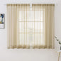 MIULEE 2 Panels Solid Color Sheer Window Curtains Elegant Window Voile Panels/Drapes/Treatment for Bedroom Living Room (54X63 Inches Beige)