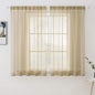 MIULEE Solid Color Sheer Window Curtains Elegant Window Voile Panels/Drapes/Treatment for Bedroom Living Room 2 Panels 54 X 45 Inches Beige