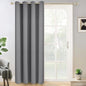 Yakamok Gray Blackout Curtain Panels 96 inches - Light Reducing Thermal Insulated Solid Grommet Blackout Curtains/Panels/Drapes for Living Room 1 Panel, 52 inches by 96 Inch, Grey