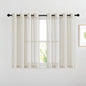NICETOWN Kitchen Curtains Linen Burlap Drapes for Bedroom, Grommet Top Semi Sheer Privacy Window Treatment Light Filtering for Living Room, Natural, W52 x L45, Set of 2