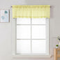 Chyhomenyc Sheer Valances for Windows - Light Filtering Small Window Curtains for Living Room Bathroom Cafe Laundry Basement, Modern Dual Rod Pocket Voile Curtain, 42Wx14L inches, Light Yellow, 2 PCS
