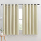 NICETOWN Room Darkening Curtain Panels for Cafe, Thermal Insulated Grommet Room Darkening Draperies/Drapes for Window (Beige, 2 Panels, W70 x L63 -inch)