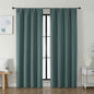 Simplebrand Ava Dark Green Blackout Curtains for Bedroom 72 Inch Length 2 Panels Set, Privacy Thermal Insulated Rod Pocket Door Window Curtains for Patio French Door Front Door, W40 x L72 Inch
