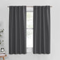 Pony Dance Blackout Curtains Thermal Insulated Window Treatment Panels Room Darkening Shade Drapes for Living Room Back Tab/Rod Pocket Bedroom Draperies, 34 x 63 Inch, Grey, 2 Panels