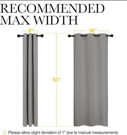 NICETOWN Blackout Curtains 63 inches Long, Thermal Insulated Solid Grommet Top Blackout Curtains/Drapes for Office (Sand Color, 1 Pair, 42 x 63 inches)