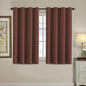 H.VERSAILTEX Blackout Curtain for Living Room Small Window Kitchen Blackout Curtains 45 inch Length Energy Saving Solid Grommet Blackout Drape, One Panel, Rust, 52" W x 45" L