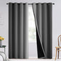SimpleHome Blackout Curtains Ombre for Living Room,Room Darkening Grey Curtains Set of 2 Panels Thermal Insulated Bedroom Curtains，52 x 84 Inch