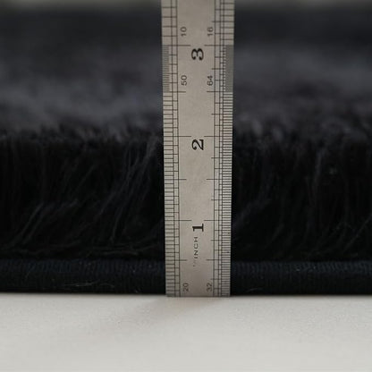 2x3 Fluffy Area Rugs for Bedroom Living Room,Small Soft Shag Fuzzy Rug Non-Shedding Indoor Plush Carpet for Kids Bedroom Nursery Dorm Home Decor,Black