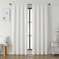 Simplebrand Ava Light Beige Light Filtering Curtains for Bedroom 84 Inch Length 2 Panels Set, Solid Thermal Insulated Privacy Nursery Window Treatment Curtains, W40 x L84 Inch, Light Beige
