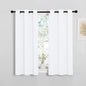 NICETOWN Draperies Curtains Panels, Blocking Out 50% Sunlight Window Treatment Curtains, Grommet Top Small Window Drapes for Bedroom (2 Panels, 34 by 45, White)