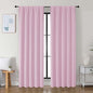 Simplebrand Ava Pink Blackout Curtains for Bedroom 84 Inch Length 2 Panels Set, Solid Thermal Insulated Privacy Nursery Window Treatment Curtains Blackout Drapes, W50 x L84 Inch, Pink