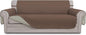 Easy-Going Reversible Couch Cover for 3 Cushion Couch Sofa Cover for Dogs Water Resistant Furniture Protector Cover with Foam Sticks Elastic Straps for Pet Cat (Sofa, Brown/Beige)