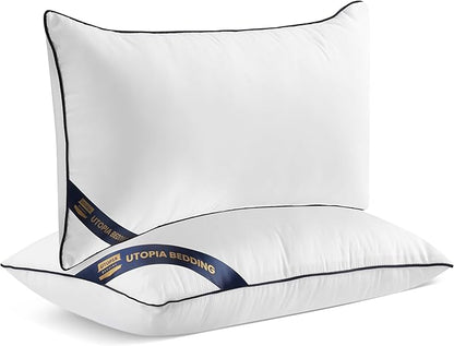 Utopia Bedding Throw Pillow Inserts (Pack of 2, White), 12 x 20 Inches Decorative Indoor Pillows for Sofa, Bed, Couch, Cushion Sham Stuffer