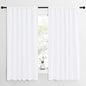 NICETOWN White Curtains, 50% Light Blocking Curtain Panels for Bedroom, Home Decoration Easy-Care Solid Rod Pocket Draperies/Drapes, Window Covering for Kitchen (2 Panels, 62 by 63, White)