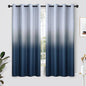 SimpleHome Ombre Curtains 52 x 63 Inch for Bedroom 2 Panels, Gradient Grey White to Navy Blue Light Blocking Thermal Insulated Grommet Room Darkening Window Curtain/Drapes for Living Room