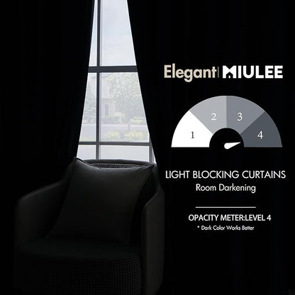 MIULEE Blue Velvet Curtains 84 inches 2 Panels - Luxury Room Darkening Curtains for Bedroom Living Room Thermal Insulated Super Soft Window Drapes Rod Pocket & Back Tab, Peacock Blue