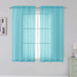 Simplebrand Rod Pocket Top Solid Voile Sheer Curtains for Bedroom, 54 Inch Length Drapes Set of 2, Lightweight and Light Filtering Elegant Aqua Curtains Panels Window Treatment, 42W×54L, Aqua