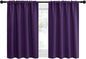 NICETOWN 2 Panels Blackout Curtains, Rod Pocket Thermal Insulated Drapes for Kitchen, Heavy Duty Small Window Treatment for Dorm Room, Studio Apartment, Basement (Royal Purple, W42 x L30)