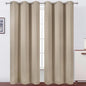 LEMOMO Khaki Thermal Blackout Curtains/42 x 95 Inch/Set of 2 Panels Room Darkening Curtains for Bedroom