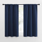 NICETOWN Kitchen Curtains, Short Blackout Curtains & Drapes, Thermal Insulated Blackout Curtain Panels for Kids Room, Play Room (Navy, 29" Wide by 50" Long, 2 PCs)