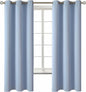 BGment Blackout Curtains for Living Room - Grommet Thermal Insulated Room Darkening Curtains for Bedroom, 2 Panels of 42 x 63 Inch, Spa Blue
