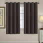 H.VERSAILTEX Blackout Curtains for Bedroom 63 Inches Length Thermal Insulated Curtain Energy Efficient Curtain Small Window Blackout Drapes for Winter Season, 1 Panel, Chocolate Brown, 52" W x 63" L