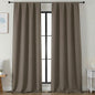 Simplebrand Ava Blackout Curtains for Patio 108 Inches Long 2 Panels Set, Solid Thermal Insulated Room Darkening Rod Pocket Window Treatment Curtains Blackout Drapes, W50 x L108 Inch, Latte