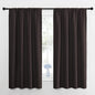 NICETOWN Blackout Curtain Panels 63 inches - Triple Weave Microfiber Energy Saving Thermal Insulated Solid Rod Pocket Blackout Curtains for Bedroom (1 Pair, 42 inches by 63 Inch, Toffee Brown)