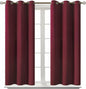 BGment Blackout Curtains for Bedroom - Grommet Thermal Insulated Room Darkening Curtains for Living Room, Set of 2 Panels (38 x 45 Inch, Burgundy)