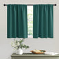 RYB HOME Short Hunter Green Blackout Curtains for Small Bedroom Window, Insulating UV Blocking Drapes for Kitchen Cafe Basement, Privacy Tiers for Bathroom Window, Width 42 by Length 36, Set of 2