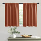 RYB HOME Short Burnt Orange Blackout Curtains for Small Bedroom Window, Insulating UV Blocking Drapes for Kitchen Cafe Basement, Privacy Tiers for Bathroom Window, Width 42 by Length 36, Set of 2