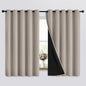 SimpleHome 100% Blackout Curtains for Bedroom,Thermal Insulated Natural Grommet Window Drapes Room Darkening Curtains for Living Room with Black Back,62 x 63 Inch,2 Panels