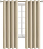 BGment Room Darkening Curtains 72 Inches Long - Grommet Thermal Insulated Drapes Window Treatment Curtains for Bedroom, 2 Panels, 52 x 72 Inch, Beige