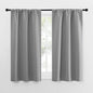 NICETOWN Short Curtains for Small Window - Home Decoration Thermal Insulated Rod Pocket Blackout Blinds & Drapes for Small Windows (Silver Grey, 2 Panels, W34 x L54 -Inch)