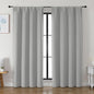 Simplebrand Ava Silver Grey Blackout Curtains for Bedroom 84 Inch Length 2 Panels Set, Solid Thermal Insulated Privacy Living Room Window Treatment Curtains Blackout Drapes, W50 x L84 Inch