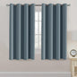 H.VERSAILTEX Blackout Thermal Insulated Curtains 63 Inche Length Light Blocking Curtain Panel Energy Saving Ultra Soft and Smooth Grommets Drapes for Bedroom (One Panel, Stone Blue), 52'W x 63'L
