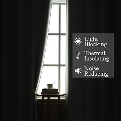 Estelar Textiler Lilac and Greyish White Blackout Curtains 54 Inch Length, Light Blocking Gradient Grommet Drapes for Living Room, Thermal Insulated Ombre Curtains for Bathroom,52Wx54L,2 Panels