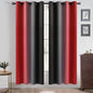 Yakamok Blackout Ombre Black and Red Curtains for Bedroom,Room Darkening Grommet Thermal Insulated Full Light Blocking Window Drapes/Curtains for Living Room,52 x 72 Inch,2 Panels