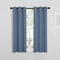 NICETOWN Thermal Insulated Curtains Blackout Draperies, Window Treatment Solid Grommet Room Darkening Drape Panels for Bedroom (Stone Blue, Set of 2, 29 by 45 inches Long)