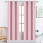 Yakamok Pink Curtains Room Darkening Thermal Insulated with Grommet Window Curtain for Bedroom, 38Wx72L inch, 2 Panels