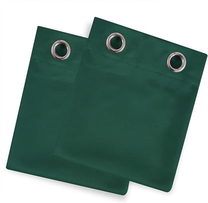 LEMOMO Blackout Curtains 66 x 72 Inch Long Dark Green Curtains Set of 2 Panels Room Darkening Curtains for Bedroom and Living Room