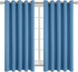 BGment Blackout Curtains - Grommet Thermal Insulated Room Darkening Bedroom and Living Room Curtains, Set of 2 Panels (70 x 63 Inch, Denim)
