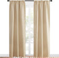 NICETOWN Blackout Room Darkening Curtains - Home Decoration Light & Noise Reducing Thermal Insulated Window Draperies with Rod Pocket Top (Biscotti Beige, 2 Panels, 34 inches Wide x 84 inches Long)